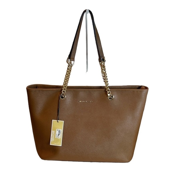 Michael Kors Acorn Chain Link Straps Tote Shoulder Bag Leather MSRP $378 NWT - Picture 1 of 9
